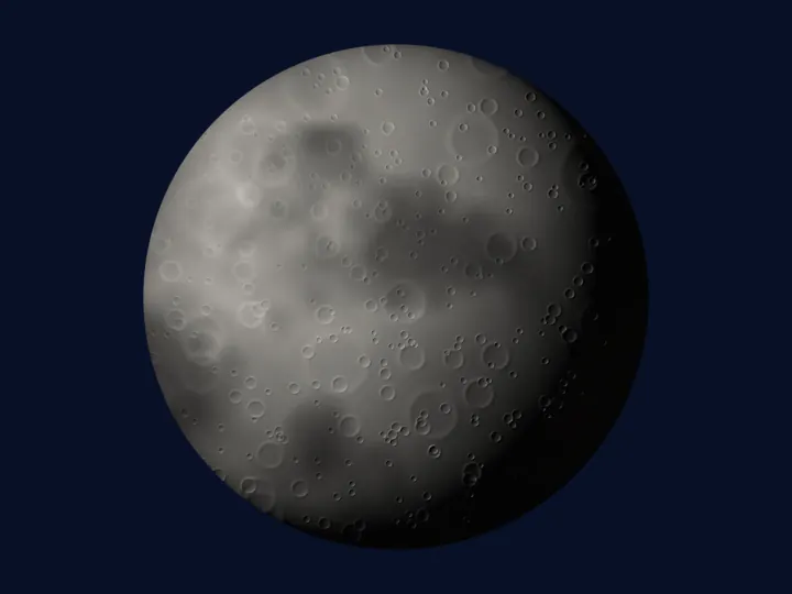 De maan met kraters