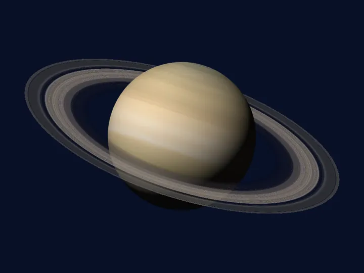 Saturnus met zijn ringen